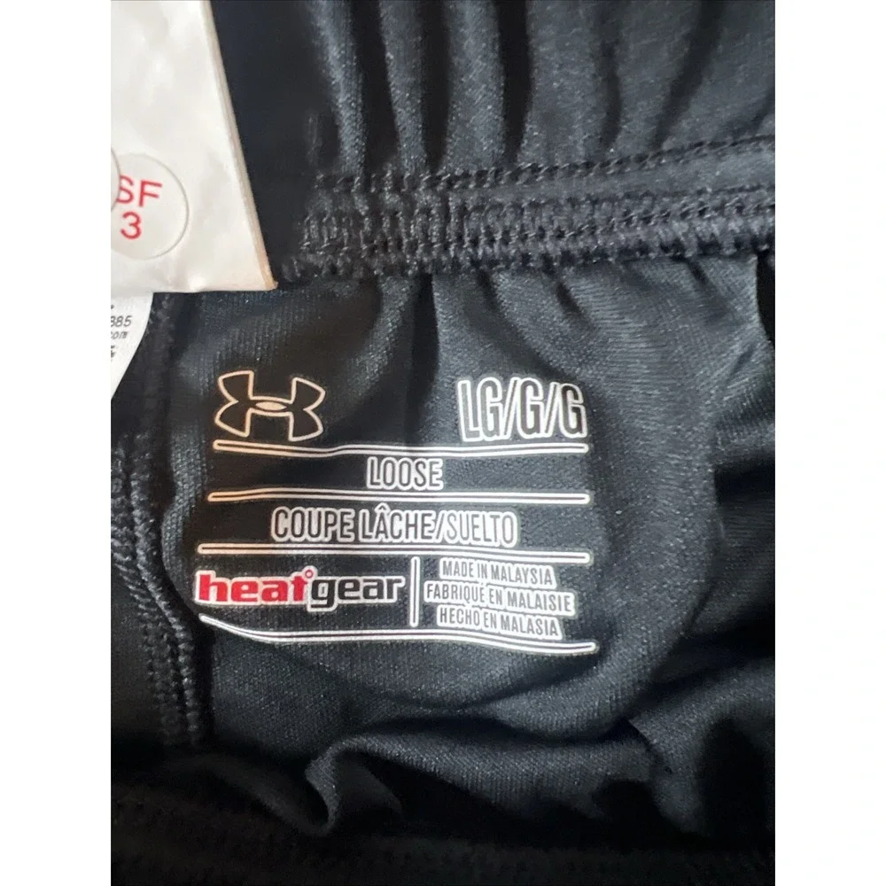Under‎ Armour HeatGear Athletic Shorts Women's Black/White New with Tags L